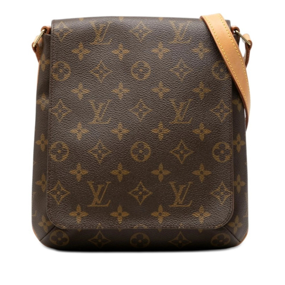 LOUIS VUITTON Brown Monogram Leather Shoulder Bag
